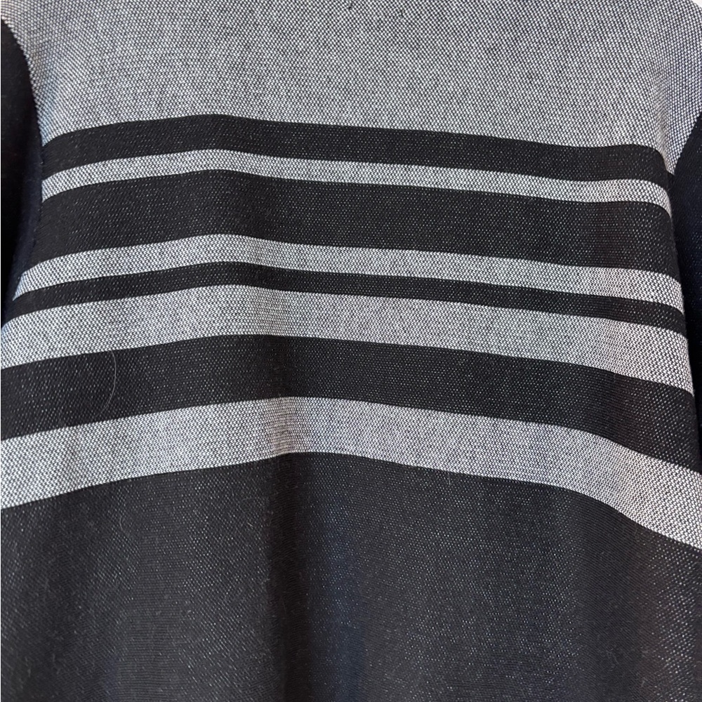 Anne Klein Black and Gray Open Cardigan with Red Trim - Picture 7 of 9